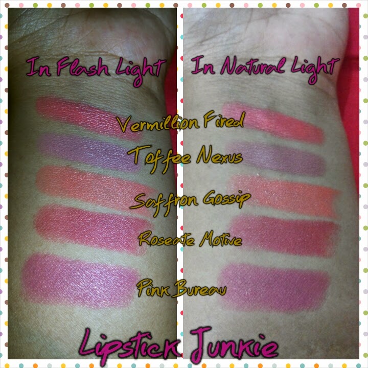 Lipstick Junkie Lakme 9 to 5 range of Lipsticks