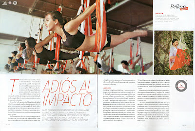 NOTA PRENSA ARTICULO METODO AEROYOGA® DE RAFAEL MARTINEZ EN REVISTA ARGENTINA, ESPAÑA, BUENOS AIRES, TENDENCIAS YOGA AEREO, AIRYOGA, FLY, FLYING, TRAPECIO, COLUMPIO, TRAPEZE, ACRIO, ACROBATICO, CLASES, FORMACION,