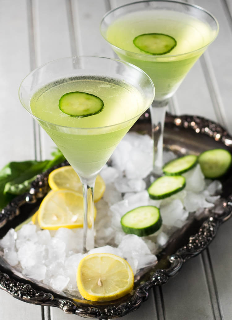 Everything Coastal Friday Cocktail St. Patrick's Lemon Cucumber Martini