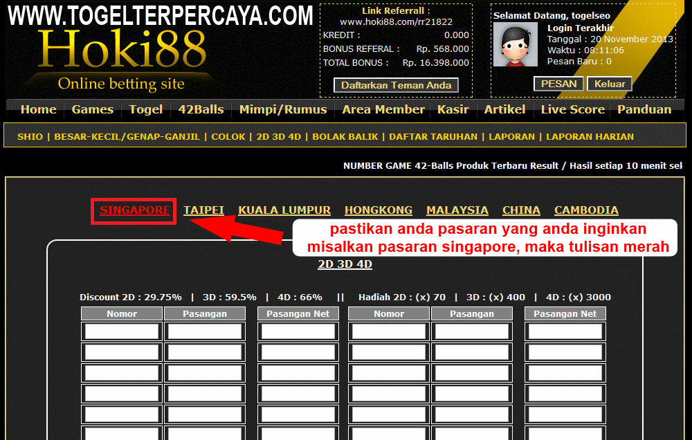 PREDIKSI TOGEL HARIAN Cara Pasang Taruhan 4D Di Hoki88