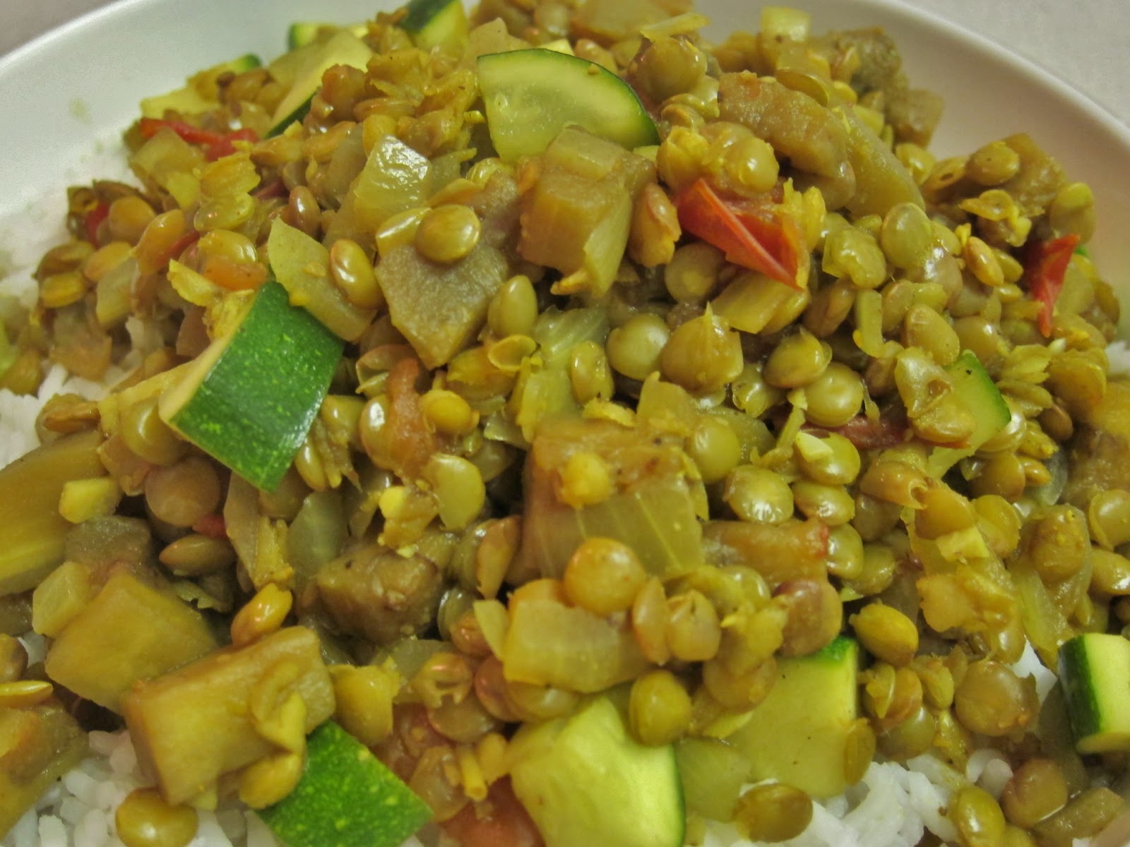 The Vegan Chronicle Lentils with Eggplant and Garam Masala