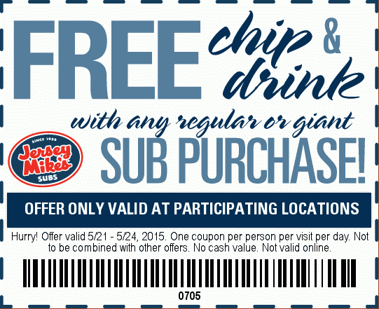 Z.Love's Entertainment Blog: Jersey Mikes Subs Free Printable Coupon