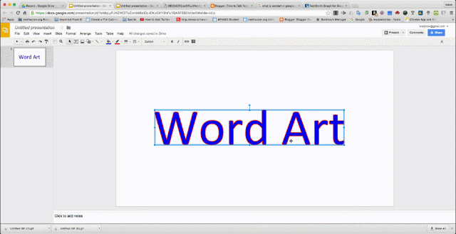 Time to Talk Tech What does Word Art look like in Google