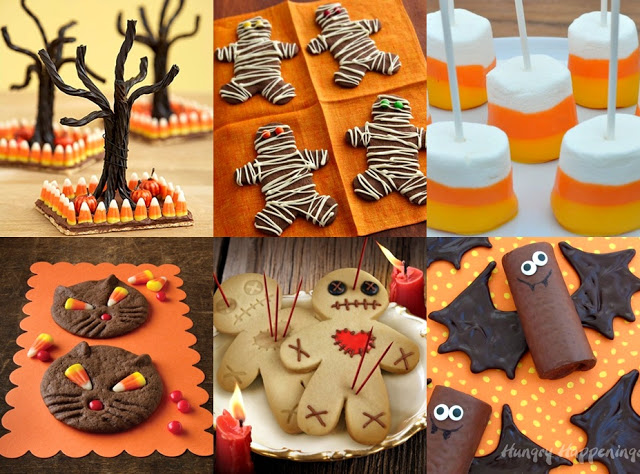Easy Halloween food ideas for kids Fun Halloween food ideas. Best 18 Halloween food ideas for treats. Halloween DIY cookies, cupcakes, bat, spider web cookies and food ideas for kids. Creative Halloween DIY Dessert Ideas. Easy Halloween treats for schools kids. Spooky Halloween party food ideas.