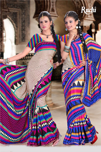 Ruchi Designer Sarees | Colorful Party Wear Spring Saree Collection ...