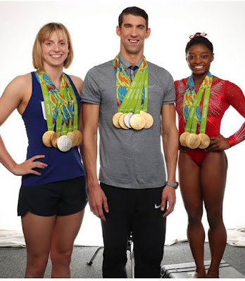 3 U.S Olympic Gold medalists Michael Phelps, Katie Ledecky and Simone Biles cover Sports Illustrated magazine (photos)