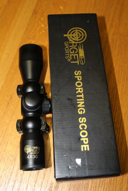 กล้องติดปืนสำหรับปืนไรเฟิลปืนลม Target Sports SKS Rifle Scope 4X 30 ...