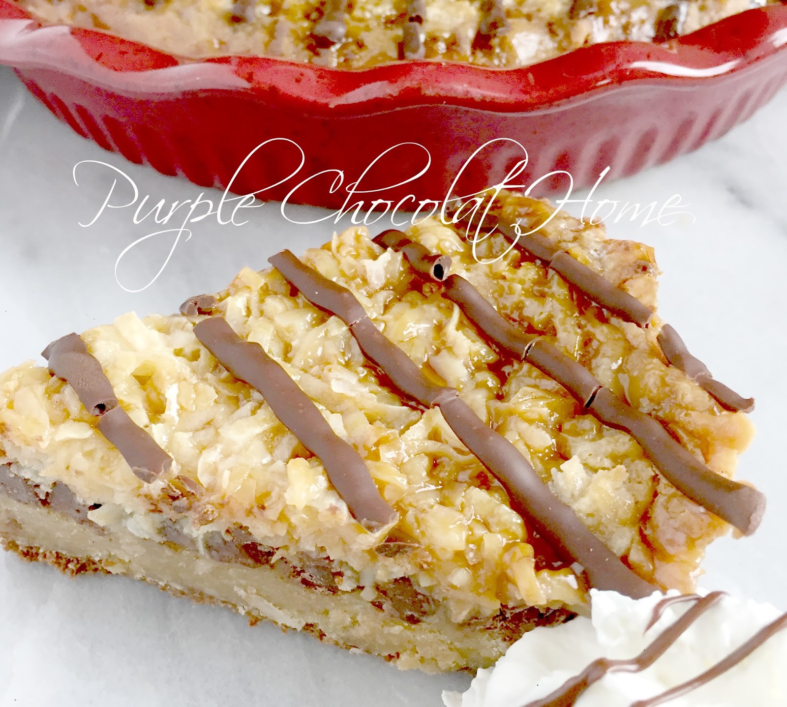 Salted Caramel Girl Scout's Samoa Cookie Pie Purple Chocolat Home