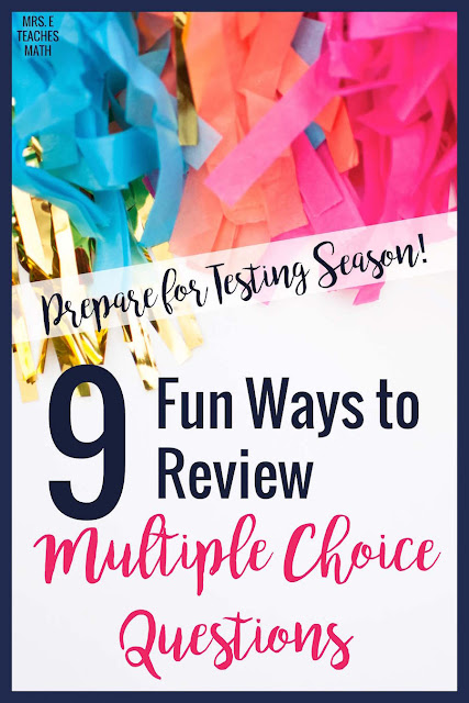 These fun activities for practicing multiple choice questions will help prep your students for state testing.  Check out these strategies so to keep your students engaged and focused while preparing for their end of course tests and final exams!
