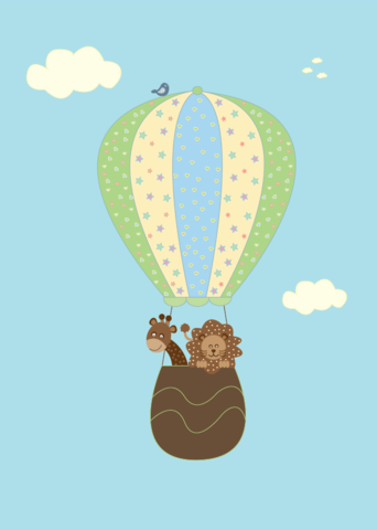 Little Sweet Designs hot air balloon boy