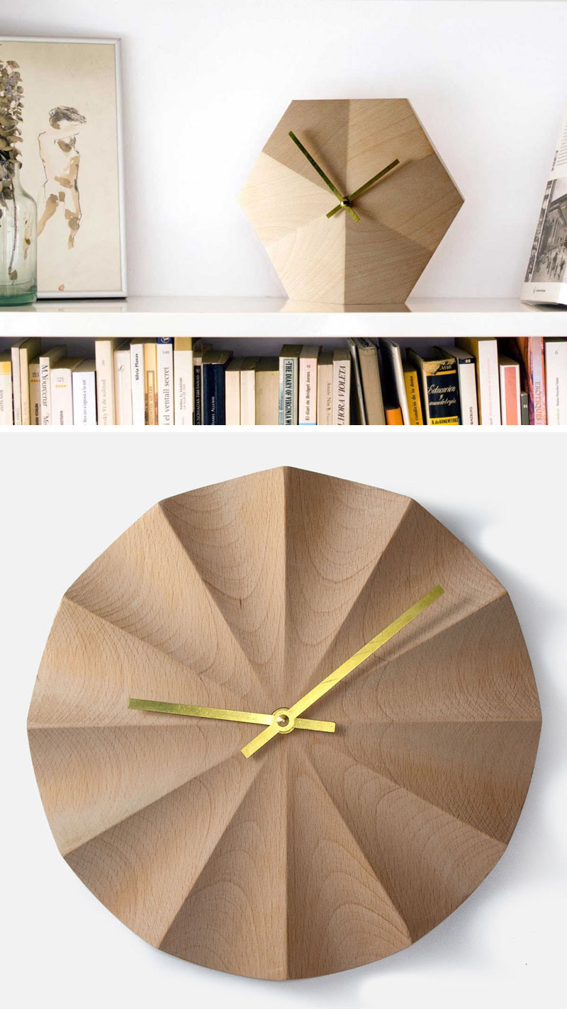 14 Adet Modern El Yapımı Ahşap Saat DIY Yeşil Parmak