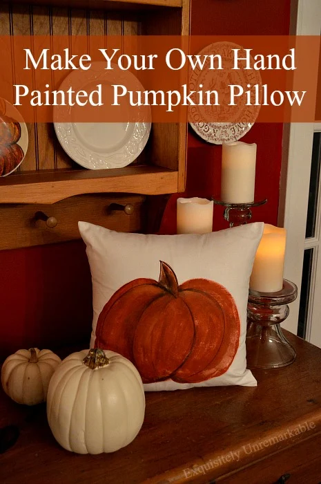 Make Your Own  Hand Painted Pumpkin Pillow