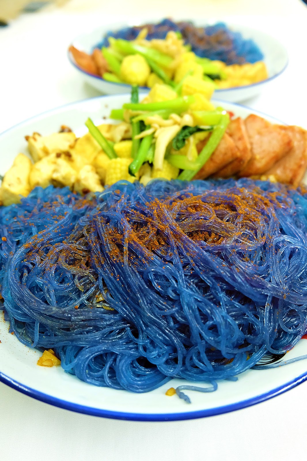 Blue Pea Flower Rice and Vermicelli myeverydaymeal