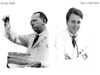 جوناس سولك و باري مارشال jonas salk and barry marshall