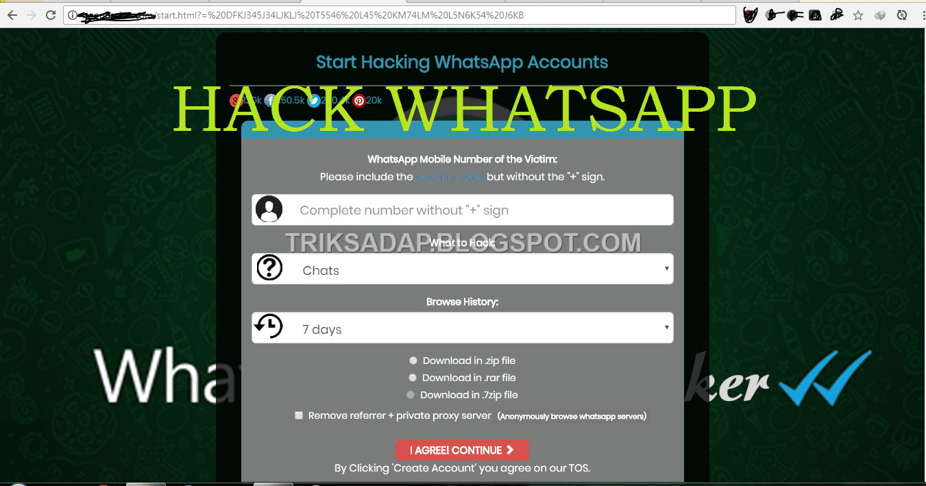 Hack whatsapp cara android