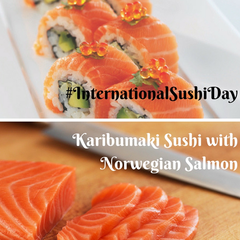 Karibumaki Sushi with Norwegian Salmon: International Sushi Day