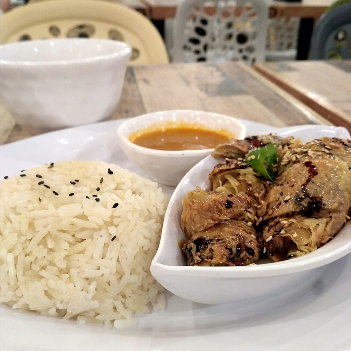 Chic Vegetarian Cuisine Vegetarian Roasted Chicken Rice!