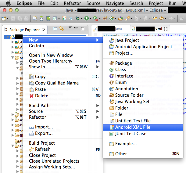 y.okano blog: Eclipse で Android の Layout xml を追加する操作