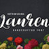 Lauren Free Hand-made Calligraphy Font