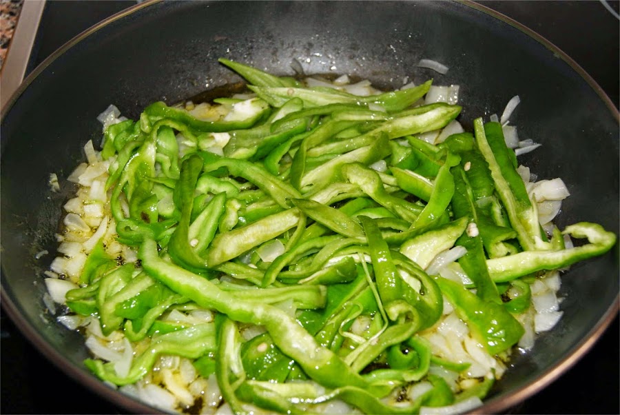 Mejillones con pimientos paso 3
