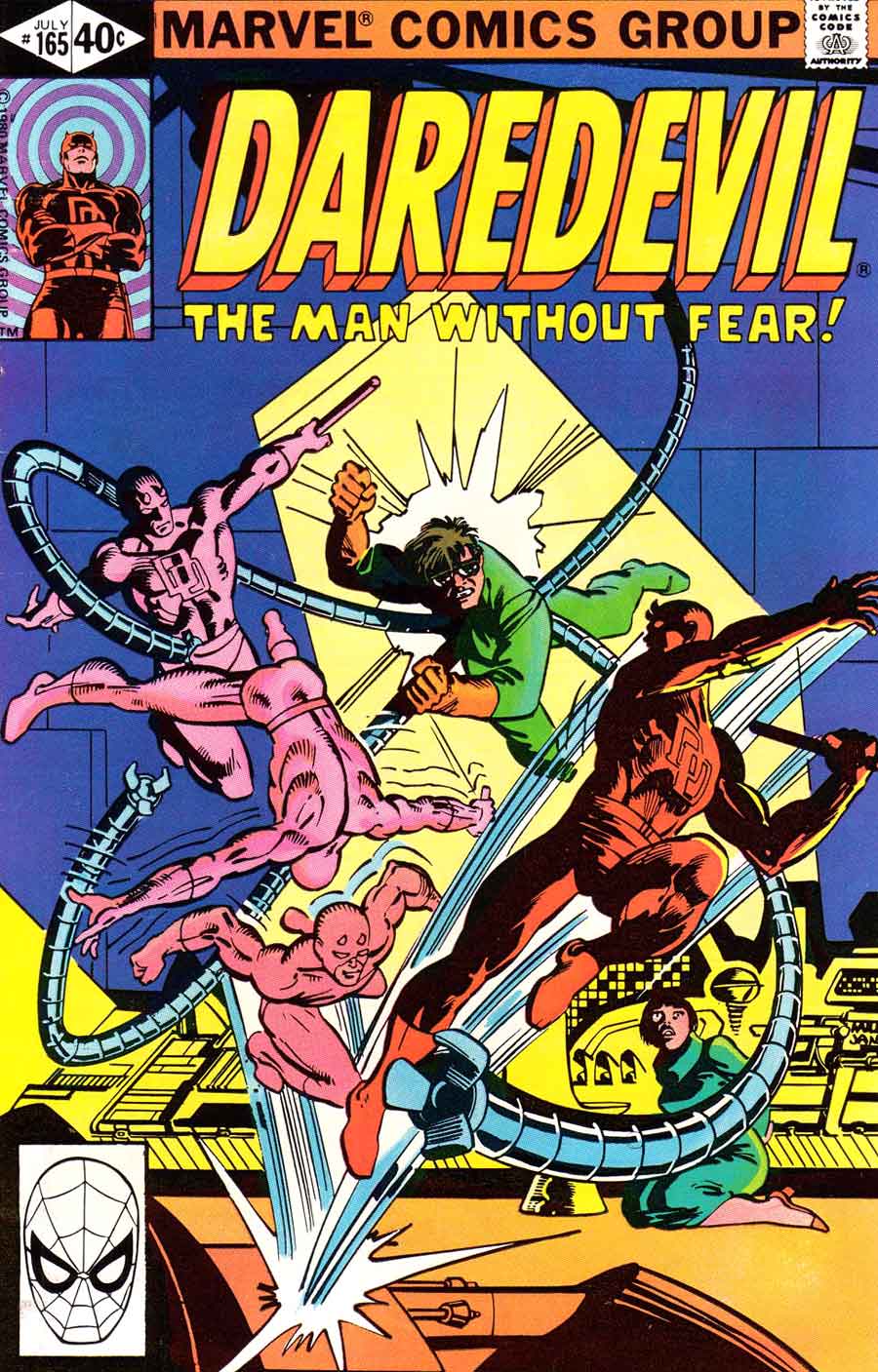 Daredevil v1 #165 marvel comic book cover art by Frank Miller