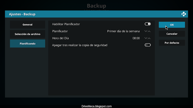 Podemos planificar los backups para que se realicen de forma automatica Podemos planificar los backups para que se realicen de forma automatica