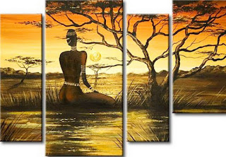 Pintura Pop Africana Paisajes 