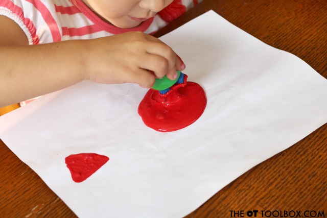This is a fun visual perception activity for kids to work on skills using DIY stamps. This is a fun visual perception activity for kids to work on skills using DIY stamps.