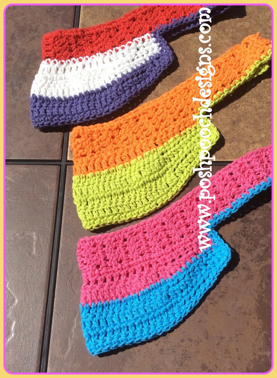 Posh Pooch Designs Dog Clothes Cotton Adjustable Visor Crochet Pattern