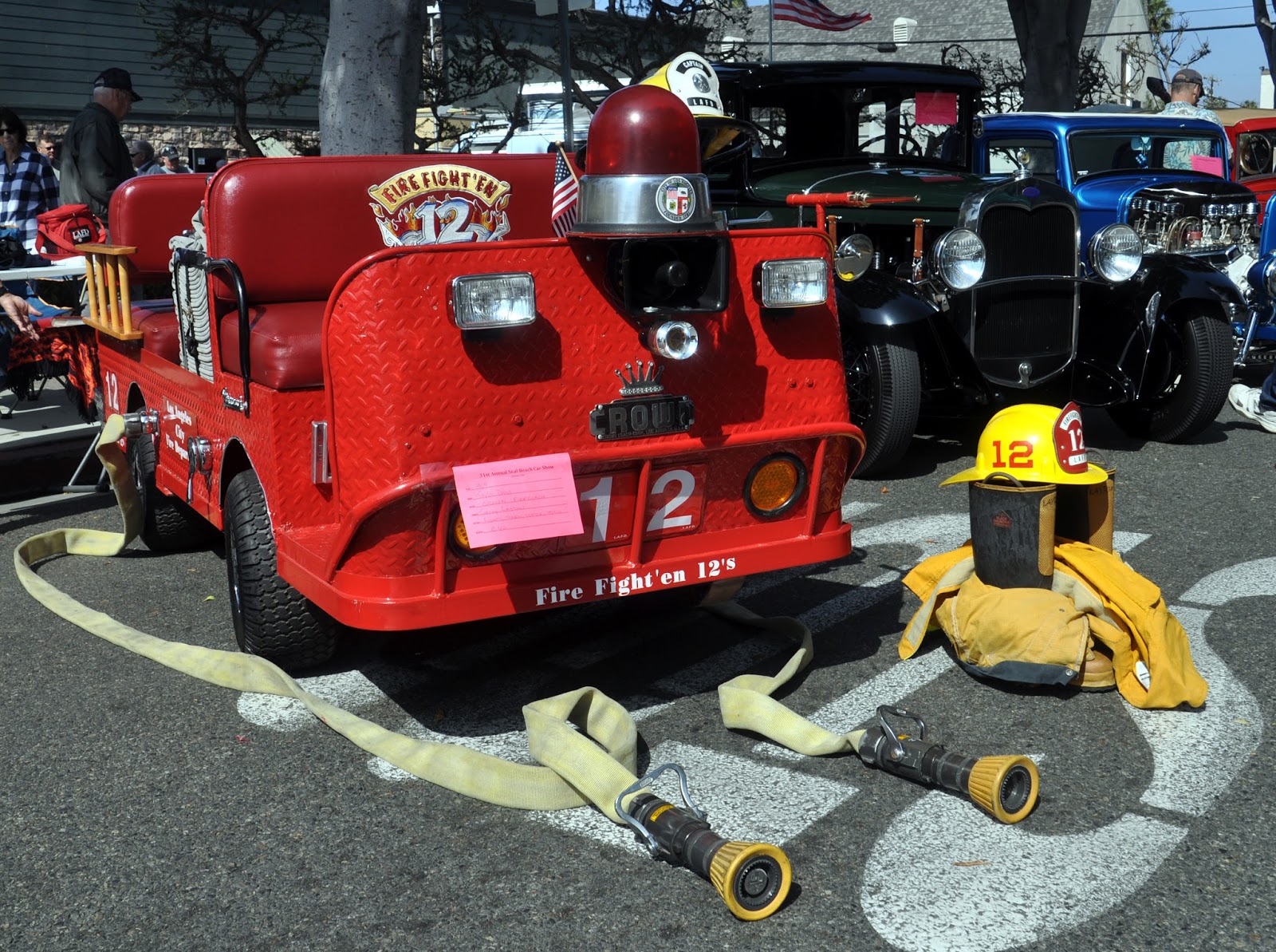 A firefighting golf cart? Must be for parades