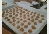 peanut butter oat cookie dough, ready for the oven