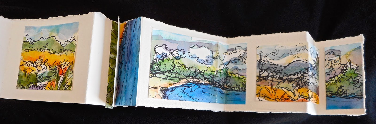 Sketchbook Wandering Accordion Landscapes