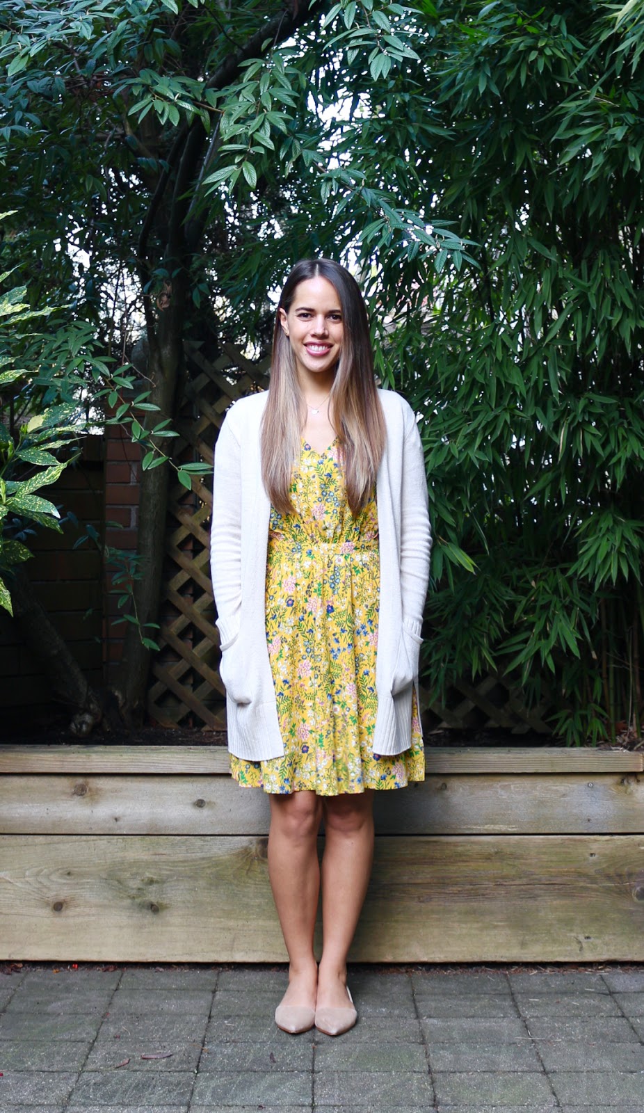 Jules in Flats - Yellow Dress for Spring (Business Casual Spring Workwear on a Budget)