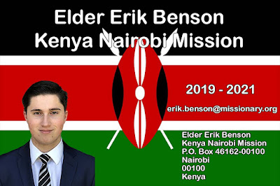 Elder Erik Benson, Kenya, Nairobi Mission