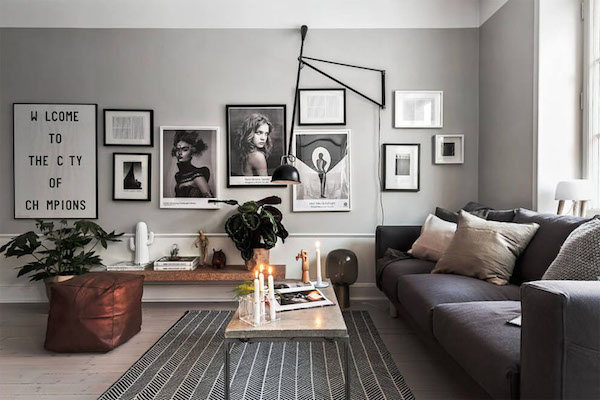vosgesparis: A Scandinavian home with grey walls & an industrial touch vosgesparis: A Scandinavian home with grey walls & an industrial touch