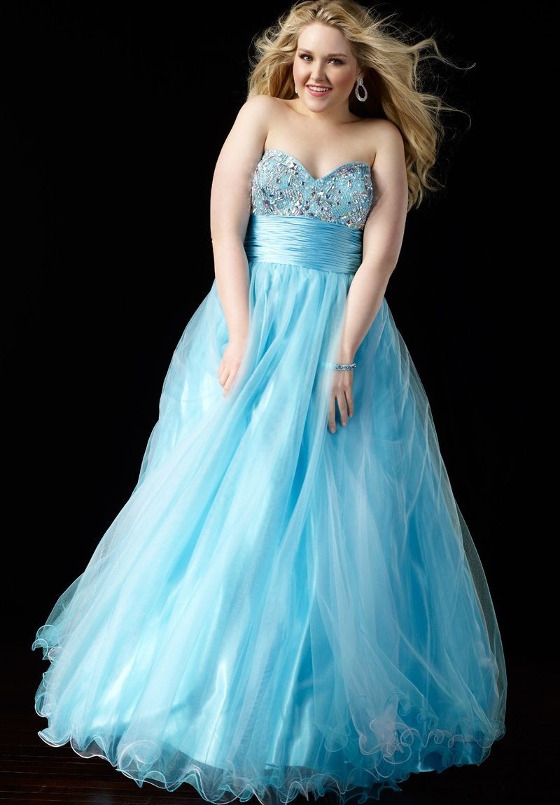 WhiteAzalea Plus Size Dresses Blue Plus Size Prom Party Dresses by Alyce