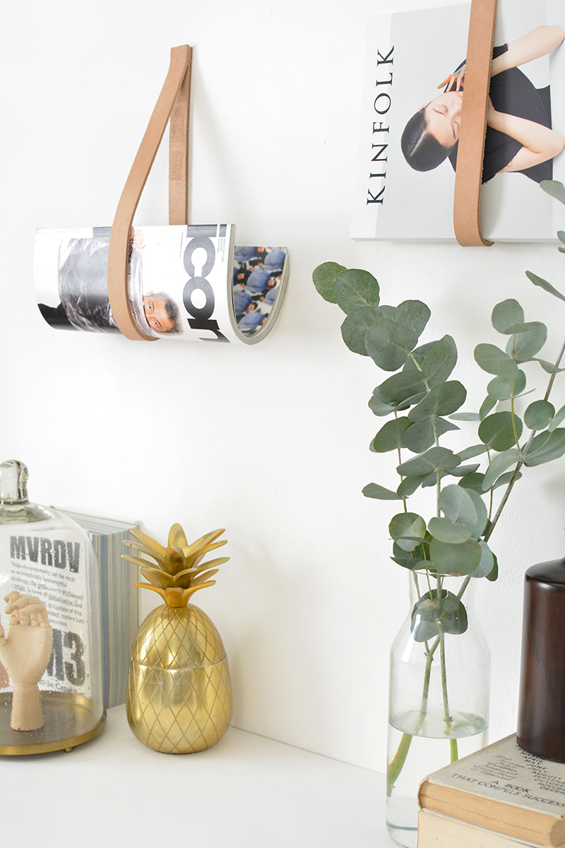 DIY Leather Magazine Holder Caroline Burke Burkatron