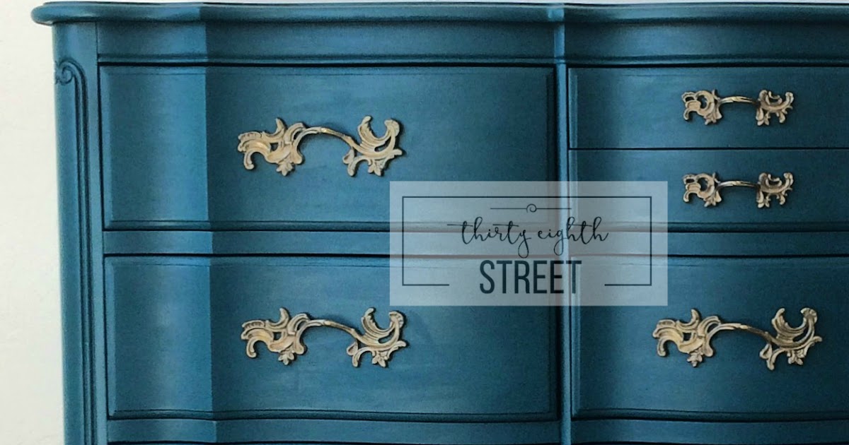 Painted Dresser In Peacock Blue Thirty Eighth Street