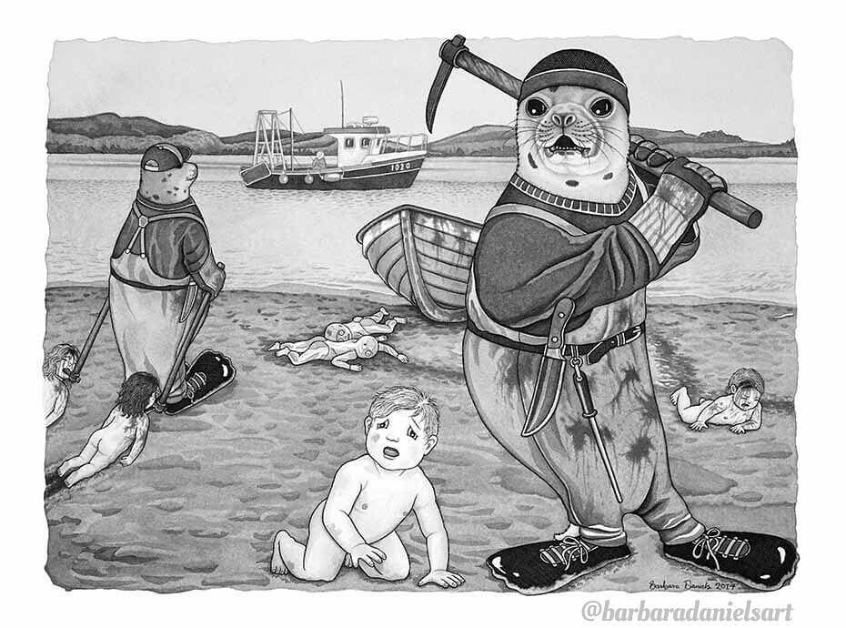 The Role Of Humans And Animals Is Reversed in These Parallel World Illustrations. The Outcome Is Terrifying! The Role Of Humans And Animals Is Reversed in These Parallel World Illustrations. The Outcome Is Terrifying!
