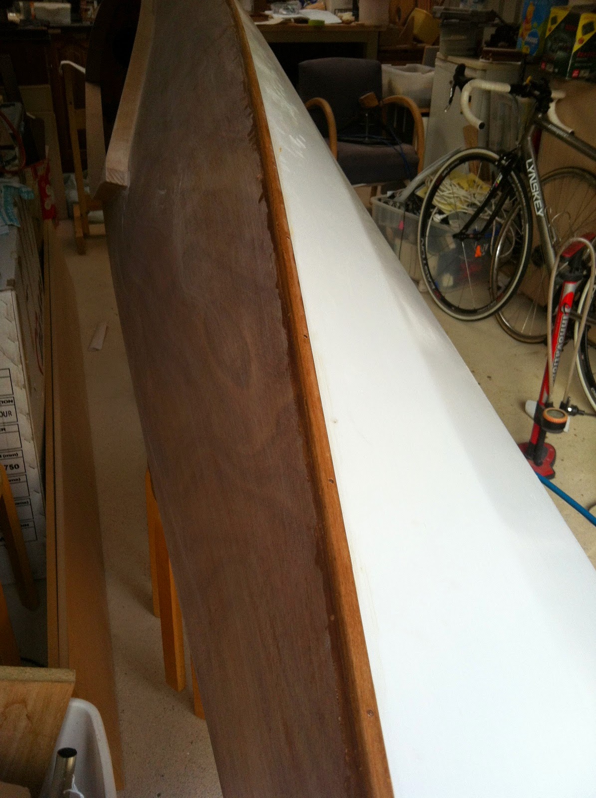 Building a Mill Creek 16.5 Kayak Rub Rail 1 Installed