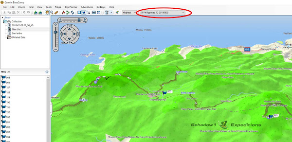 Schadow1 Expeditions GPS Map of the Philippines on Garmin Basecamp