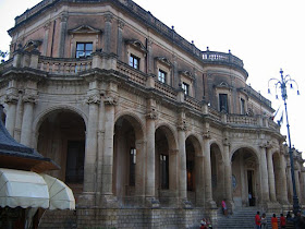 The Palazzo Ducezia, designed by Vincenzo Sinatra, is one of the Sicilian Baroque palaces in the rebuilt city of Noto