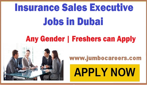 Freshers Insurance Sales Executive Jobs in Dubai 2018