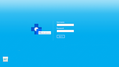 Medical store management system - Login form