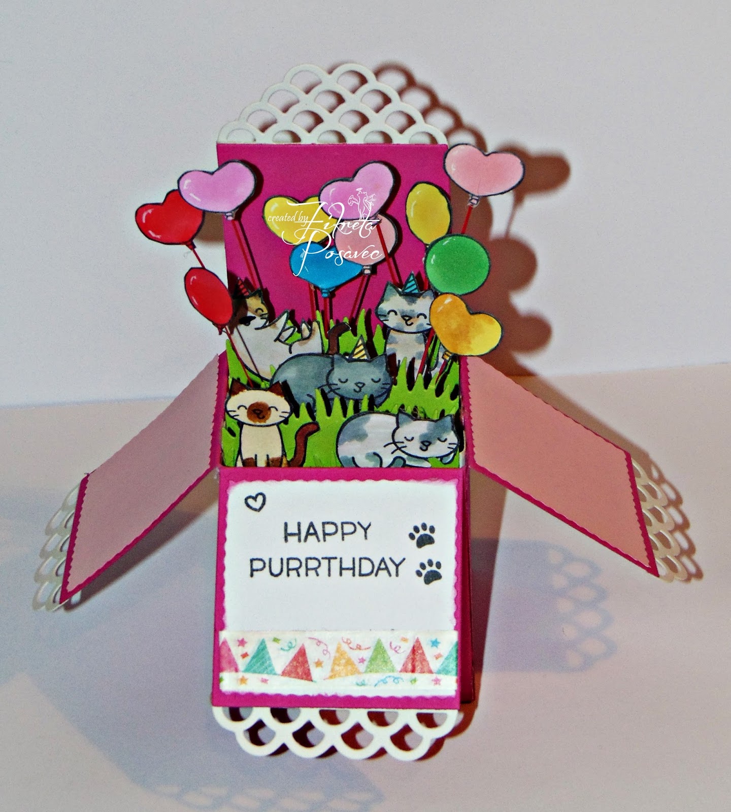 Cat pop up box Bad Kitty's Craft Room