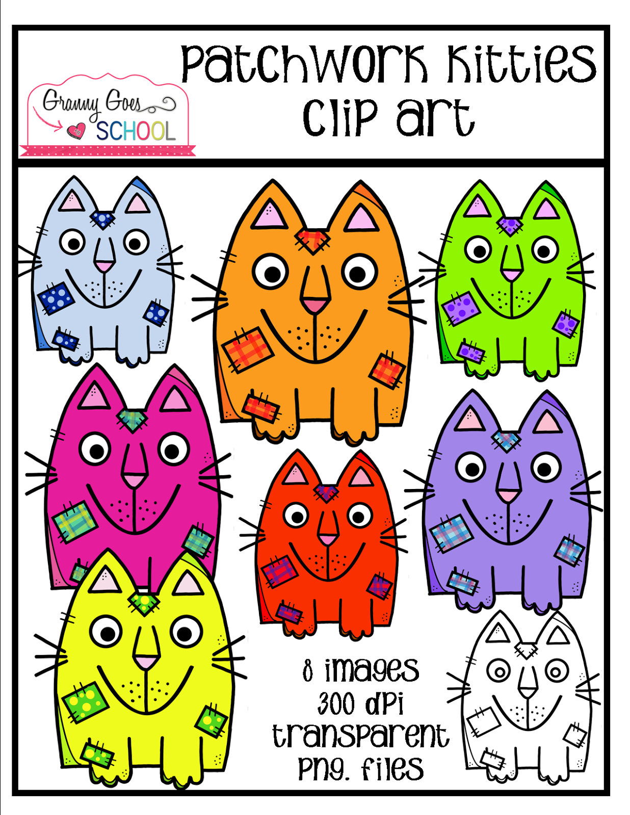 http://www.teacherspayteachers.com/Product/Patchwork-Kitties-Freebie-Clip-Art-1608060