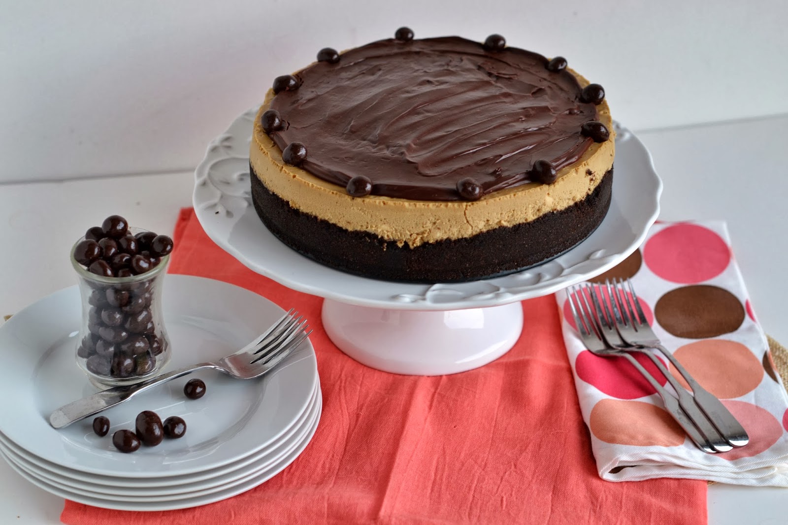 bonbons &amp; biscotti: Espresso Cheesecake with Dark Chocolate Ganache