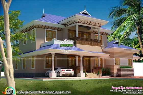 5 bed room Kerala Traditional Design villa 5 bed room Kerala Traditional Design villa