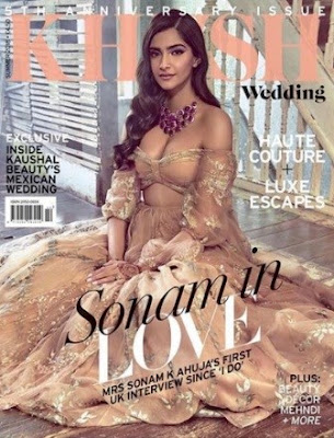 @InstaMag - Stunning Diva Sonam Kapoor has graced the 5th Anniversary cover of Khush Magazine in the most gorgeous and jaw-dropping way! #instamag-sonam-kapoor-on-khush-magazine-anniversary-cover