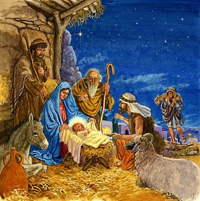 Representación del Nacimiento de Jesús en el Pesebre